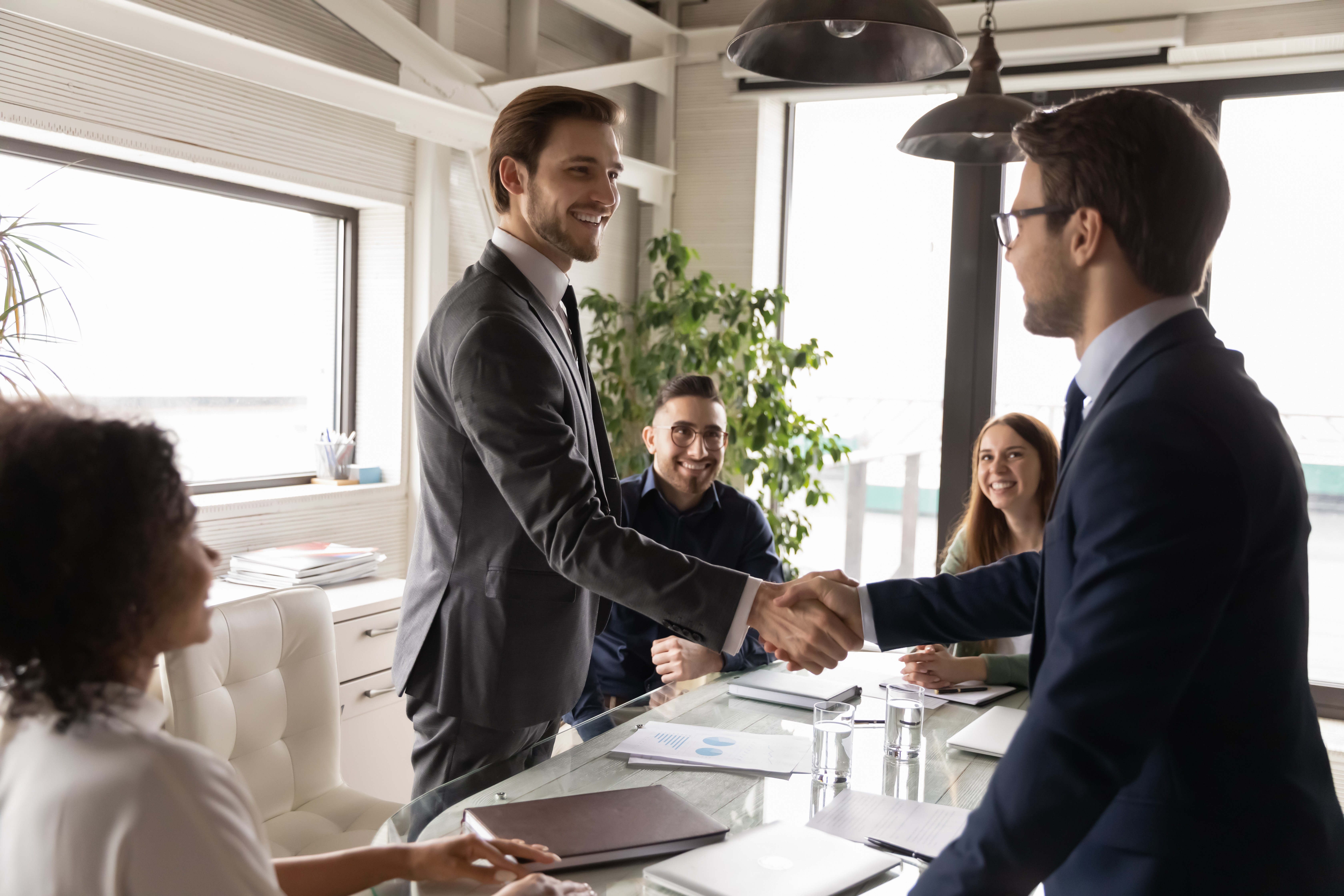 Business partners closing a deal